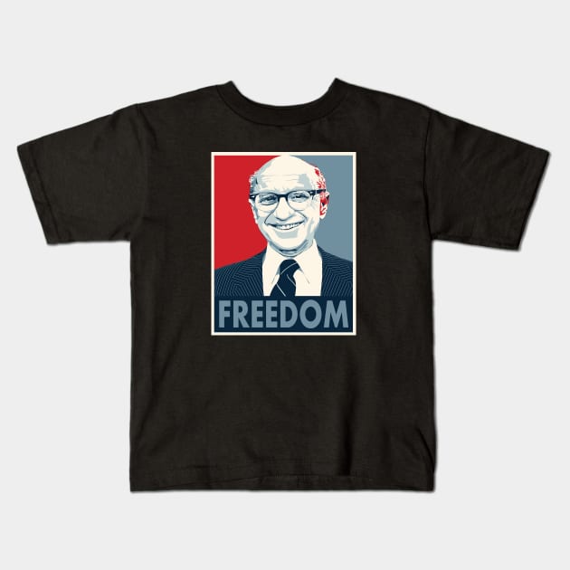 Milton Retro Friedman Graphic Kids T-Shirt by tinastore